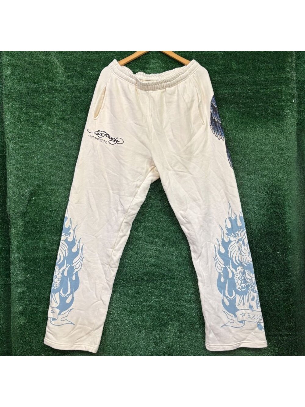 Ed Hardy x Machine Gun Kelly Lost Americana Rhinestone Joggers Size Large